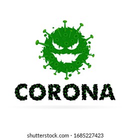 Illustration of corona virus in vector.