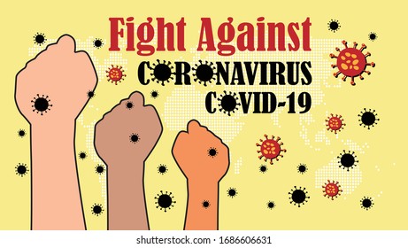 Illustration Corona Virus vector for your website or social media needs
