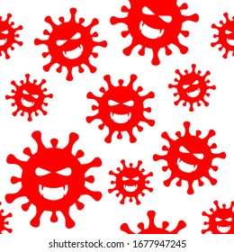 illustration of corona virus from wuhan china, co-bacterial background pattern of nCov 19 disease, graphic design for health infographics, health news, posters, banners, etc.