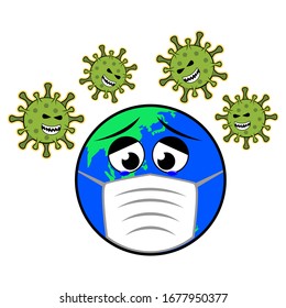 illustration of corona virus from wuhan china, co-bacterial background pattern of nCov 19 disease, graphic design for health infographics, health news, posters, banners, etc.