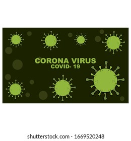 Illustration of corona virus Wuhan covid- 19 from china, flat design bacterium full color vector 2019 nCov background for infographics, posters, banners, stickers, etc. 