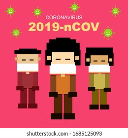 Illustration with coronavirus concept Free Vector