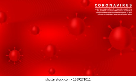 illustration of coronavirus disease that is now happening in Wuhan, China. background illustration for medical.