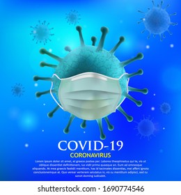 Illustration Coronavirus medical mask Vector Wallpaper 