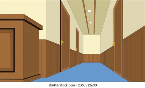 Illustration of corridor vector art