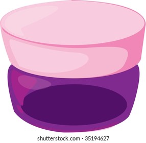 illustration of  cosmetics on white