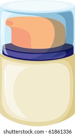 ilustración de cosméticos en un fondo blanco
