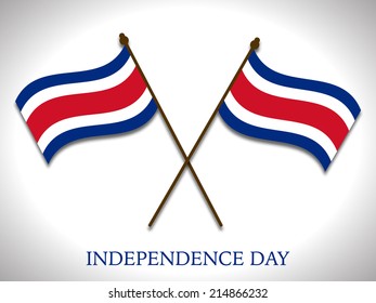 Illustration of Costa Rica Flag