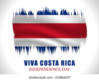 Illustration of Costa Rica Flag in grunge background