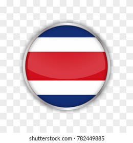 illustration of costa rica flag with isolated transparent background