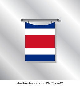 Illustration of Costa rica flag Template