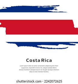 Illustration of Costa rica flag Template