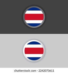 Illustration of Costa rica flag Template