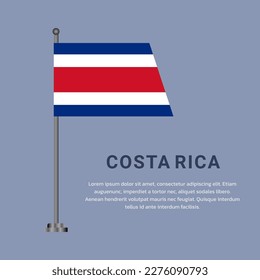 Illustration of Costa Rica flag Template