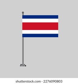 Illustration of Costa Rica flag Template