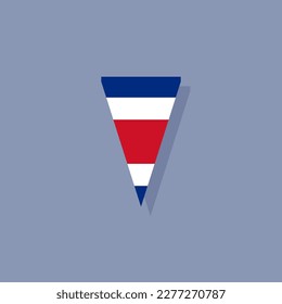 Illustration of Costa Rica flag Template