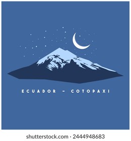 Illustration, Cotopaxi volcano - Ecuador