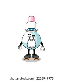 Illustration of cotton bud cartoon with i want you gesture , character design