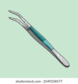 Illustration of cotton pliers or tweezers