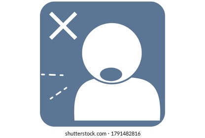 Illustration of coughing without putting anything on your mouth