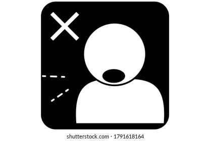 Illustration of coughing without putting anything on your mouth