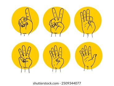 ILLUSTRATION COUNT FINGER FOR EDUCATION MADE BY CORELDRAW