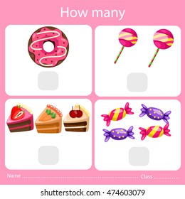 Illustration of Counting object for kids one