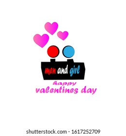 illustration of a couple to design a t-shirt, background and card. Valentine's Day