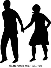 illustration of a couple holding hands