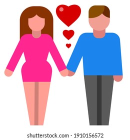 illustration of the couple in love icon