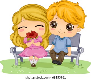 Illustration of a Couple on a Date