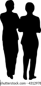 illustration of a couple walking