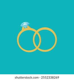 illustration of a couple's wedding ring