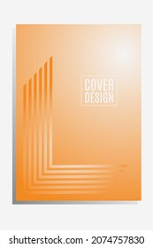 ilustración del fondo de la cubierta con color de gradiente naranja