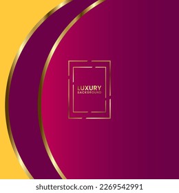 illustration of a cover or social media template, post with yellow golden and red violet background.