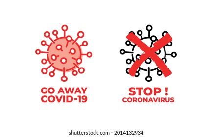 Illustration covid-19 coronavirus icon logo vector template