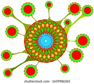 Illustration of Covid-19 Virus or Corona Virus icon