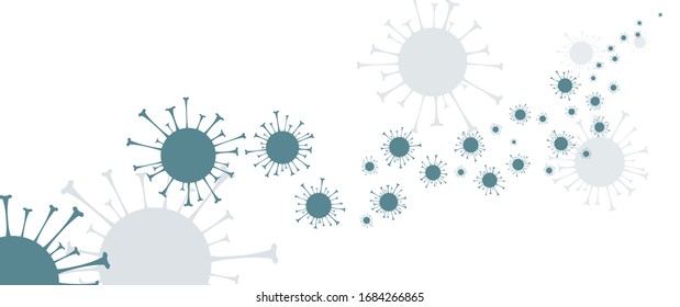 Illustration of COVID-19 virus on a white background