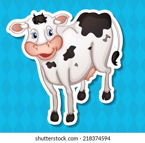 illustration of a cow with background