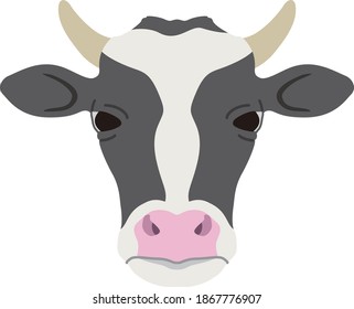 
Illustration of cow face part