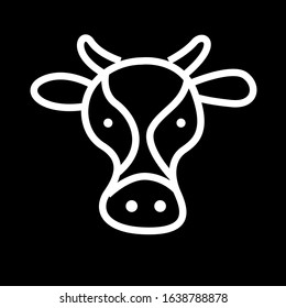illustration of cow icon, sticker,tshirt print, vector illustration