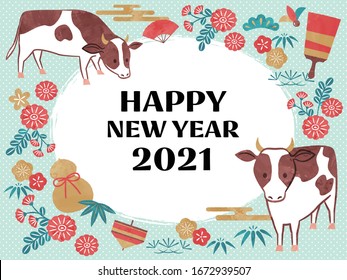 illustration of cow for new year