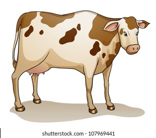 illustration of a cow on a white background