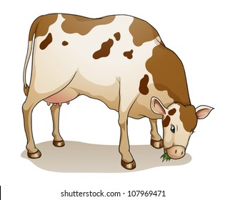 illustration of a cow on a white background