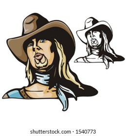 Illustration eines Cowboy.