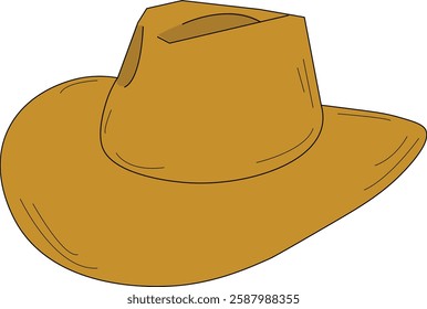the illustration of the cowboy hat in 1800 or 1990.