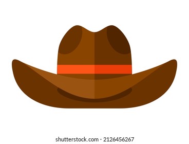 Illustration of cowboy hat. Wild west object. Image for game or adventure.