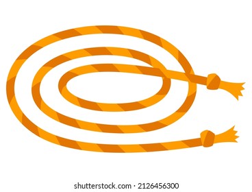 Illustration of cowboy lasso. Wild west object. Image for game or adventure.