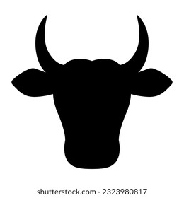 Illustration of a cow's head in silhouette