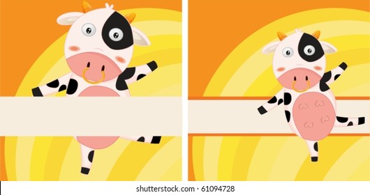 illustration of a cows on a white background